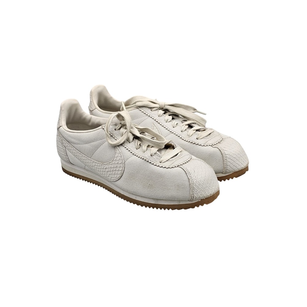 Nike Women's Size 9.5 US VGC Cortez SE Beige Crocodile Pattern Gum sole Sneakers